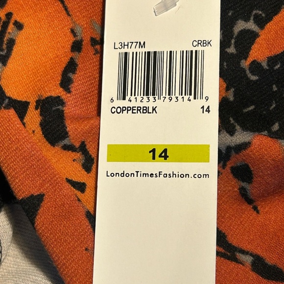 London Times - Multi Colored Midi Dress NWT SZ 14 - Picture 6 of 11